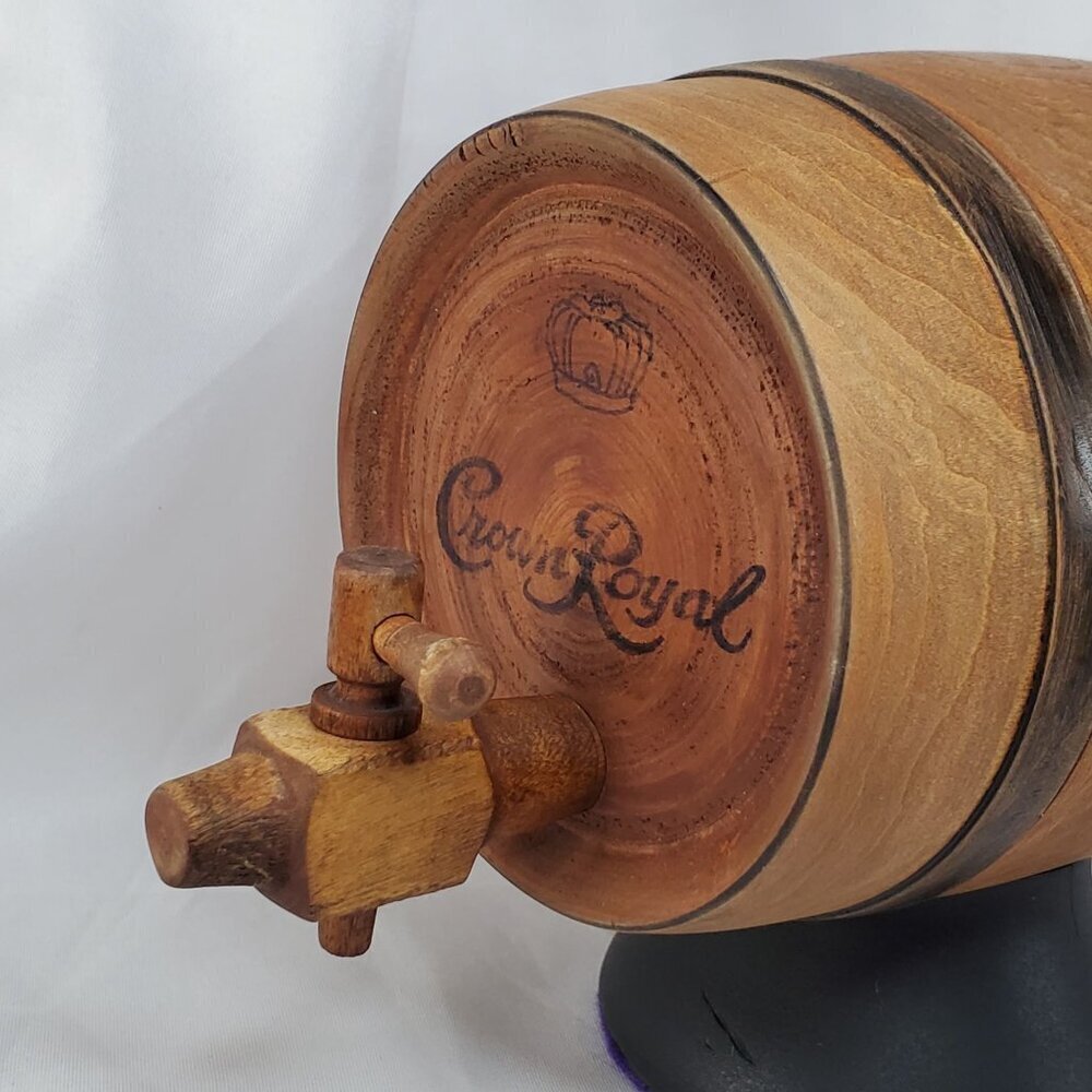 Crown Royal Wooden Whiskey Barrel Cask *DISPLAY ONLY* Bar Decor Man Cave Gift - Picture 8 of 11